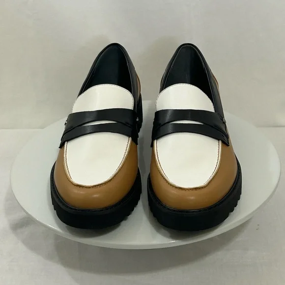 Franco Sarto - Women’s Loafers in Black, White, and Tan - Picture 2 of 15